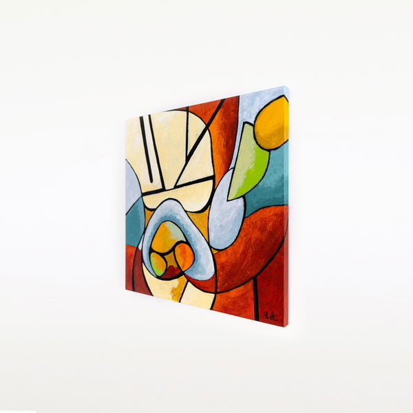 Original Abstract Colorful Painting, Modern Canvas Wall Art with Vibrant Colors | Still (36"x36")