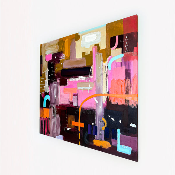 Dynamic Abstract Painting Original, Expressionism in Modern Abstract Wall Art | Stille (73"x59")