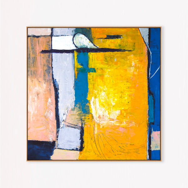 Abstract Painting – Original Wall Art – Large Oil & Acrylic Painting on Canvas – Modern Minimalist Contemporary Canvas Art – “Suburban”