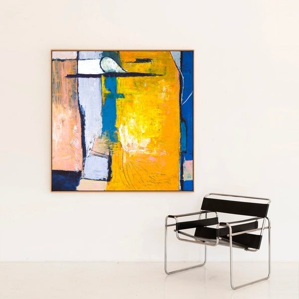 Abstract Painting – Original Wall Art – Large Oil & Acrylic Painting on Canvas – Modern Minimalist Contemporary Canvas Art – “Suburban”