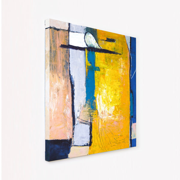 Abstract Painting – Original Wall Art – Large Oil & Acrylic Painting on Canvas – Modern Minimalist Contemporary Canvas Art – “Suburban”