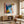 Bold Teal Geometric Abstract Wall Art — Modern Original Oil Painting, Textured Canvas — 