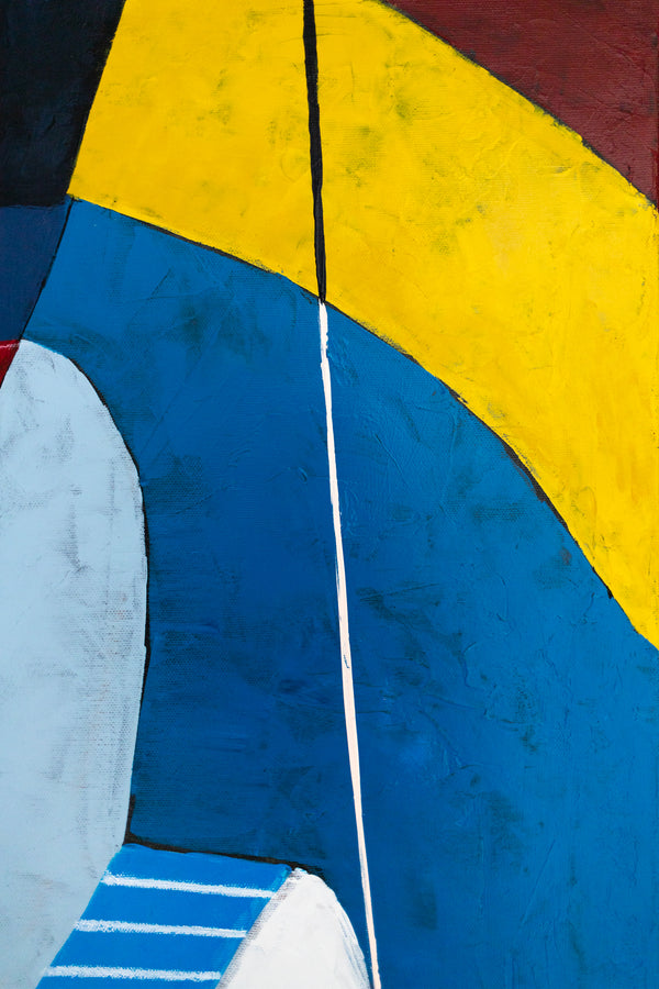 Modern Geometric Abstract Painting – Original Oil & Acrylic on Canvas – Large Wall Art – “Tensio”