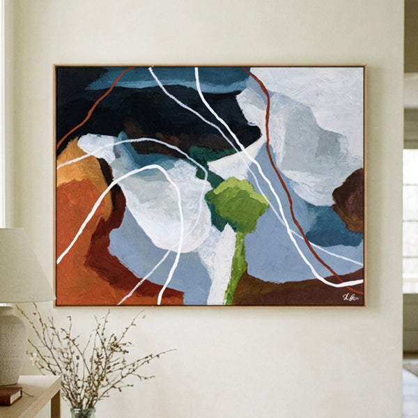 Earthy Neutral Abstract Wall Art — Modern Original Oil Painting, Textured Canvas — "Terra Intima"