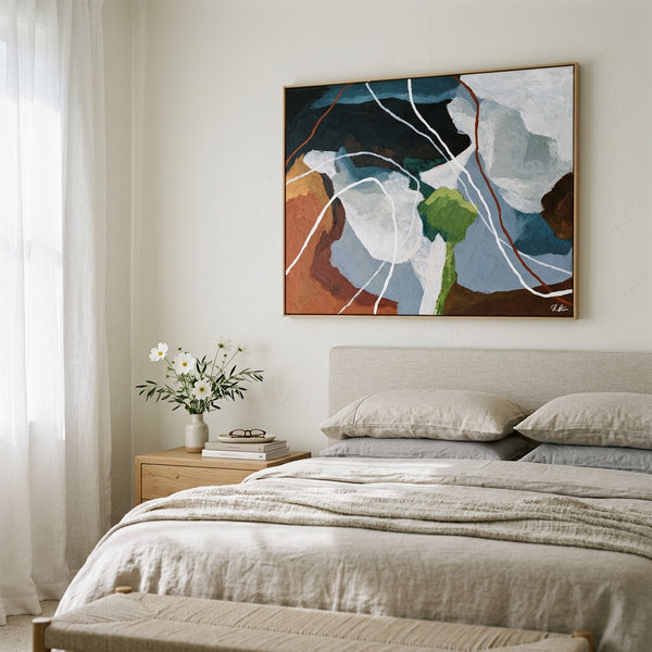Earthy Neutral Abstract Wall Art — Modern Original Oil Painting, Textured Canvas — "Terra Intima"