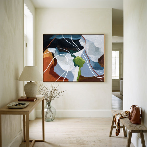 Earthy Neutral Abstract Wall Art — Modern Original Oil Painting, Textured Canvas — "Terra Intima"