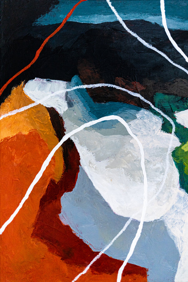 Earthy Neutral Abstract Wall Art — Modern Original Oil Painting, Textured Canvas — "Terra Intima"