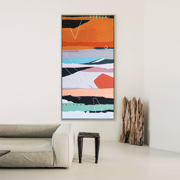 Contemporary Modern Abstract Painting in Acrylic, Large Canvas Wall Art Inspiring Timeless Contemplation | Terra