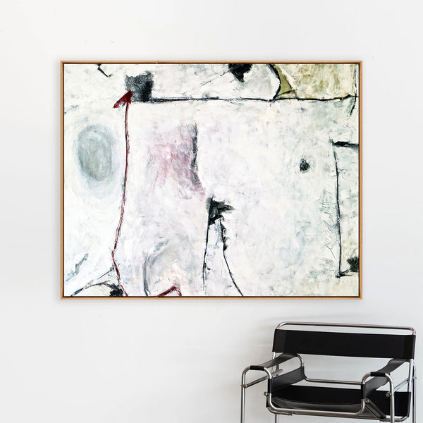 Abstract Painting – Original Wall Art – Large Oil & Acrylic Painting on Canvas – Modern Minimalist Contemporary Canvas Art – “The Myth”