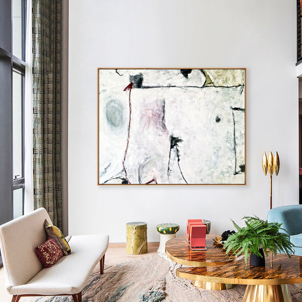 Abstract Painting – Original Wall Art – Large Oil & Acrylic Painting on Canvas – Modern Minimalist Contemporary Canvas Art – “The Myth”