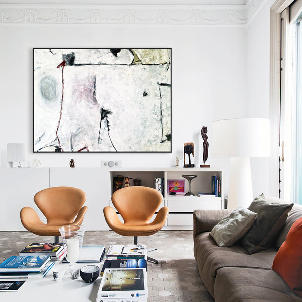 Abstract Painting – Original Wall Art – Large Oil & Acrylic Painting on Canvas – Modern Minimalist Contemporary Canvas Art – “The Myth”