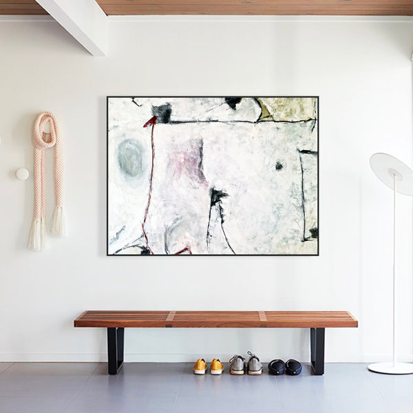 Abstract Painting – Original Wall Art – Large Oil & Acrylic Painting on Canvas – Modern Minimalist Contemporary Canvas Art – “The Myth”