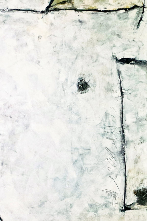 Abstract Painting – Original Wall Art – Large Oil & Acrylic Painting on Canvas – Modern Minimalist Contemporary Canvas Art – “The Myth”