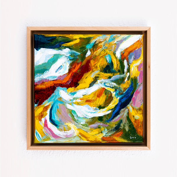 Abstract Painting Original, Expressionism in Modern Abstract Wall Art |  Tinc II (12"x12")