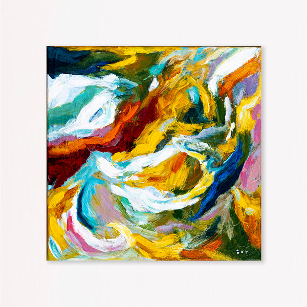 Abstract Painting Original, Expressionism in Modern Abstract Wall Art |  Tinc II (12"x12")