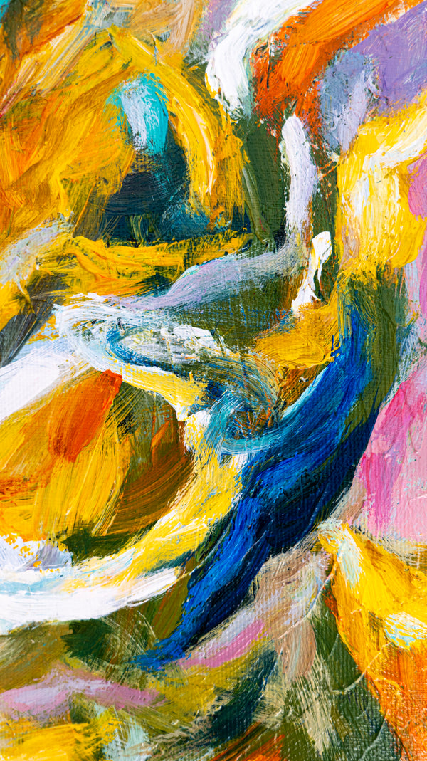 Abstract Painting Original, Expressionism in Modern Abstract Wall Art |  Tinc II (12"x12")