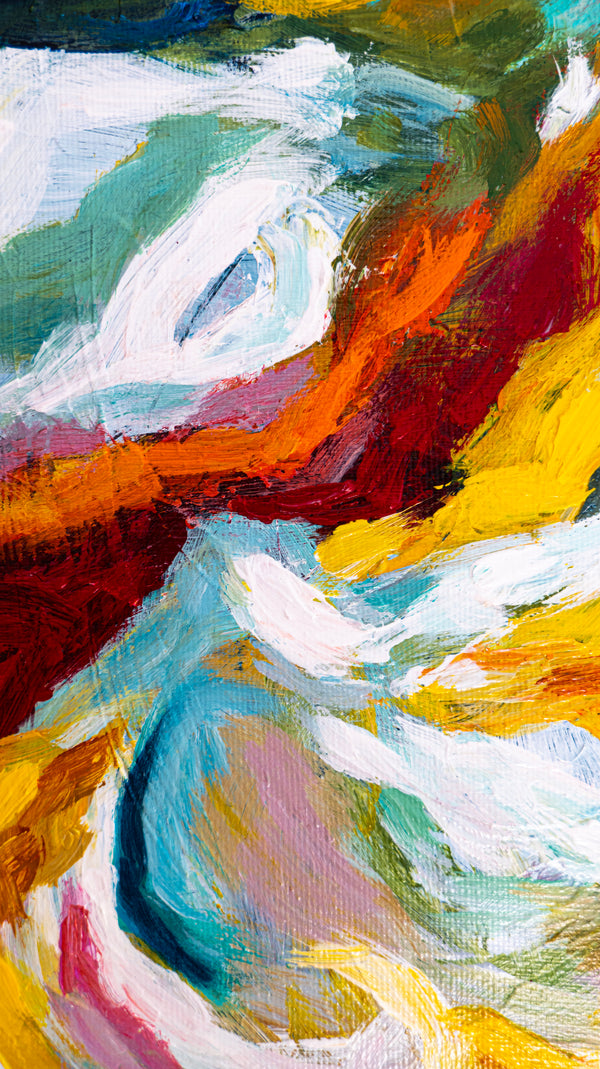 Abstract Painting Original, Expressionism in Modern Abstract Wall Art |  Tinc II (12"x12")