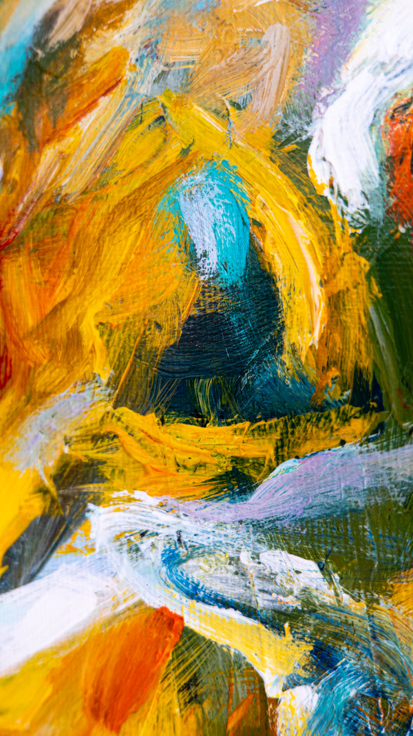 Abstract Painting Original, Expressionism in Modern Abstract Wall Art |  Tinc II (12"x12")