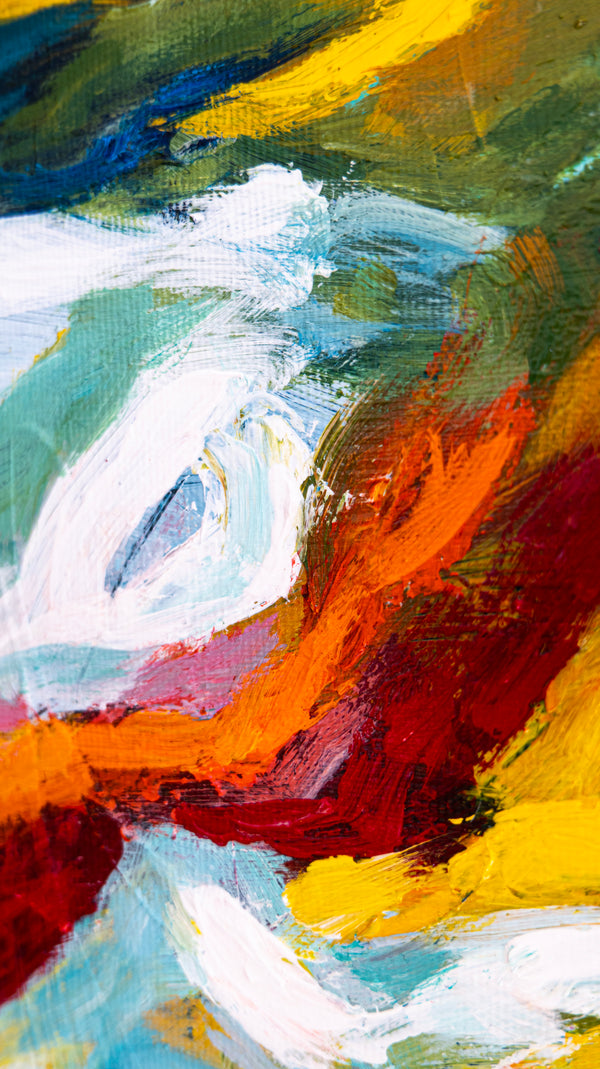 Abstract Painting Original, Expressionism in Modern Abstract Wall Art |  Tinc II (12"x12")
