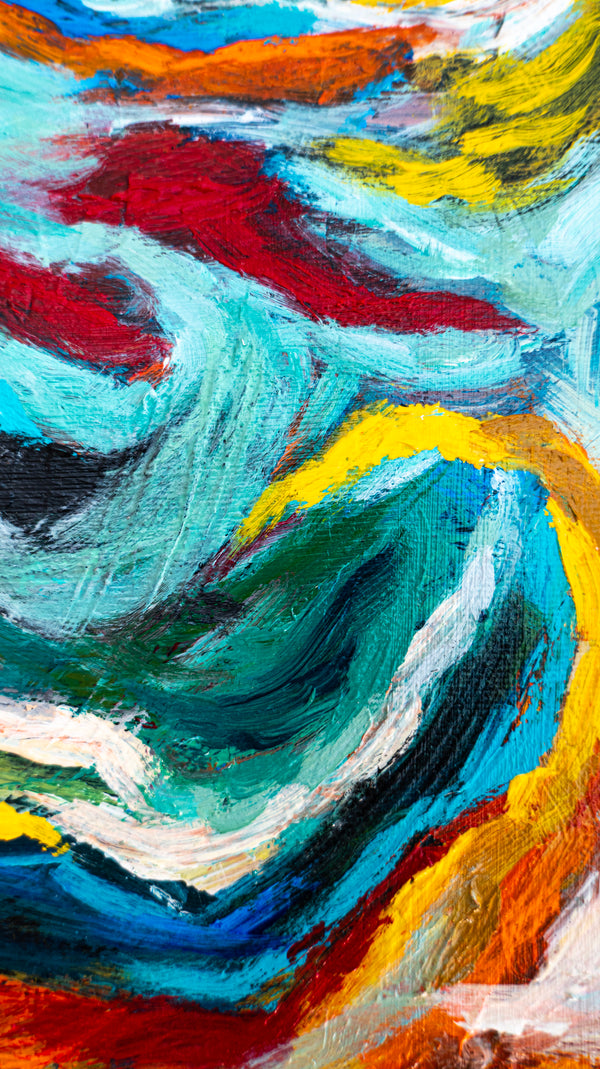 Abstract Painting Original, Expressionism in Modern Abstract Wall Art |  Tinc I (12"x12")