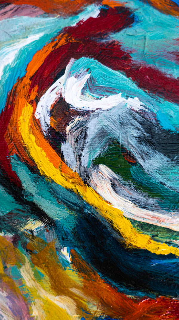Abstract Painting Original, Expressionism in Modern Abstract Wall Art |  Tinc I (12"x12")