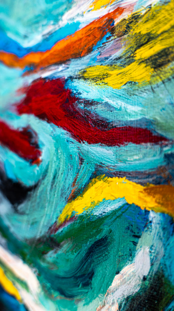 Abstract Painting Original, Expressionism in Modern Abstract Wall Art |  Tinc I (12"x12")
