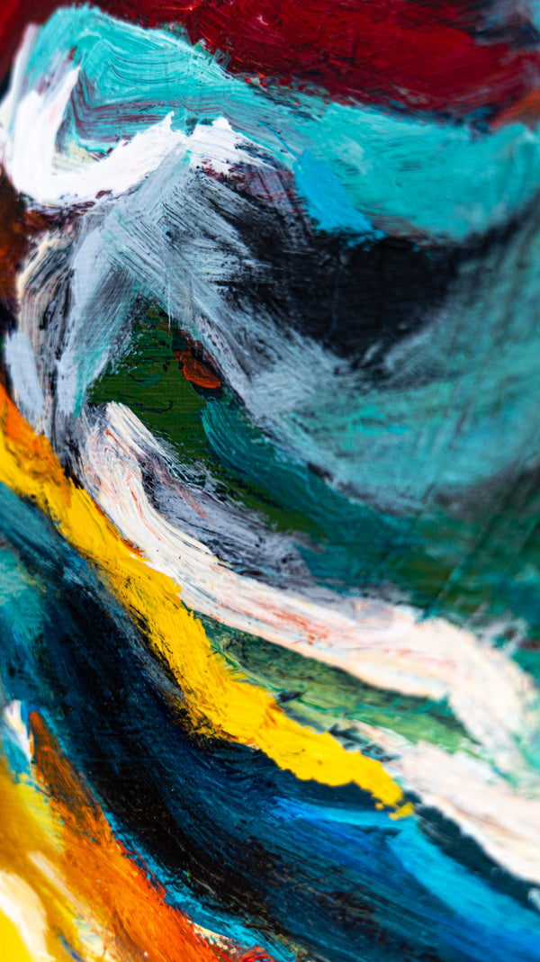 Abstract Painting Original, Expressionism in Modern Abstract Wall Art |  Tinc I (12"x12")