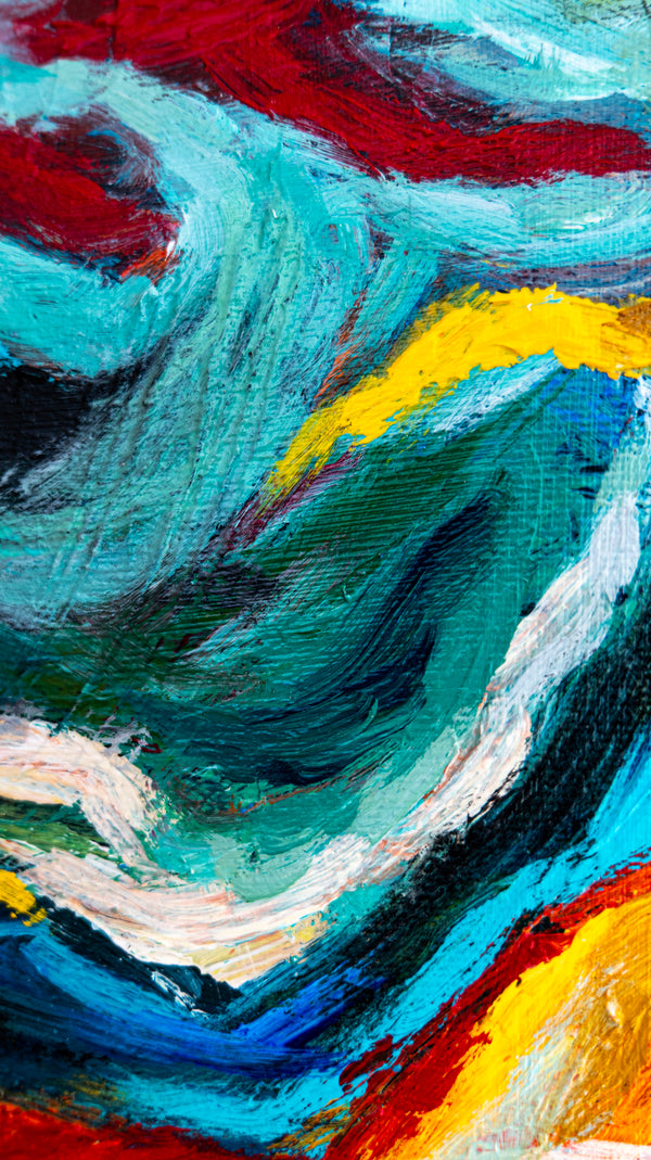 Abstract Painting Original, Expressionism in Modern Abstract Wall Art |  Tinc I (12"x12")