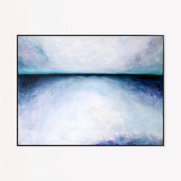 Abstract Painting – Original Wall Art – Large Oil & Acrylic Painting on Canvas – Modern Minimalist Canvas Art – “Tranquil Morning”
