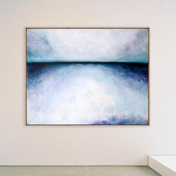 Abstract Painting – Original Wall Art – Large Oil & Acrylic Painting on Canvas – Modern Minimalist Canvas Art – “Tranquil Morning”