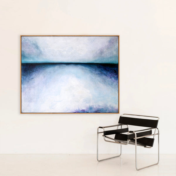 Abstract Painting – Original Wall Art – Large Oil & Acrylic Painting on Canvas – Modern Minimalist Canvas Art – “Tranquil Morning”