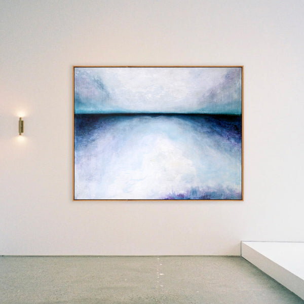 Abstract Painting – Original Wall Art – Large Oil & Acrylic Painting on Canvas – Modern Minimalist Canvas Art – “Tranquil Morning”