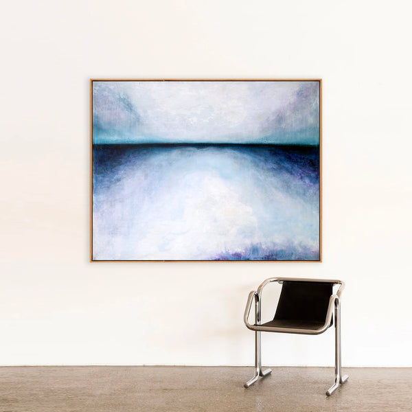 Abstract Painting – Original Wall Art – Large Oil & Acrylic Painting on Canvas – Modern Minimalist Canvas Art – “Tranquil Morning”