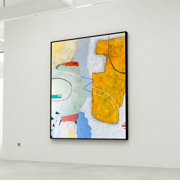 Original Abstract Painting in Acrylic, Modern Canvas Wall Art of Pastel Journey Away from Reality | Travelogues