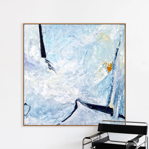 Abstract Painting – Original Wall Art – Large Oil & Acrylic Painting on Canvas – Modern Minimalist Contemporary Canvas Art – “Unspoken”