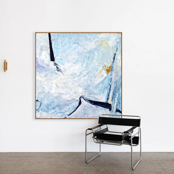 Abstract Painting – Original Wall Art – Large Oil & Acrylic Painting on Canvas – Modern Minimalist Contemporary Canvas Art – “Unspoken”