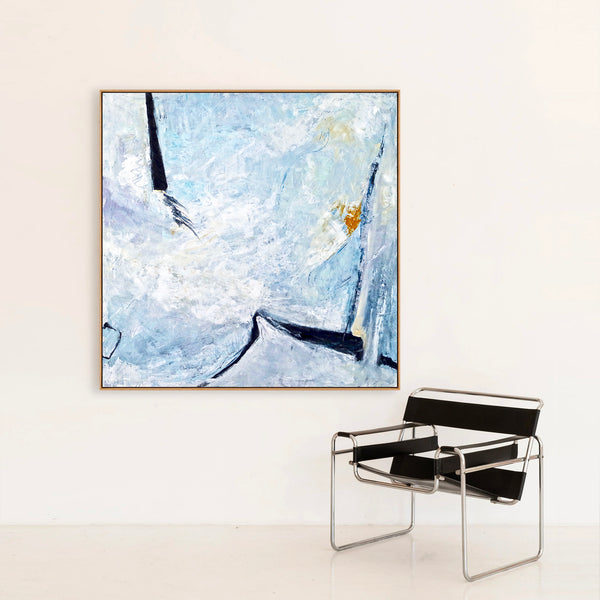 Abstract Painting – Original Wall Art – Large Oil & Acrylic Painting on Canvas – Modern Minimalist Contemporary Canvas Art – “Unspoken”