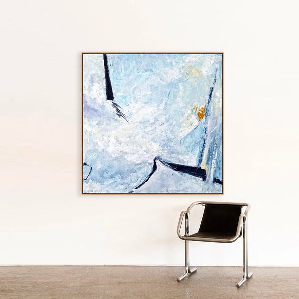 Abstract Painting – Original Wall Art – Large Oil & Acrylic Painting on Canvas – Modern Minimalist Contemporary Canvas Art – “Unspoken”