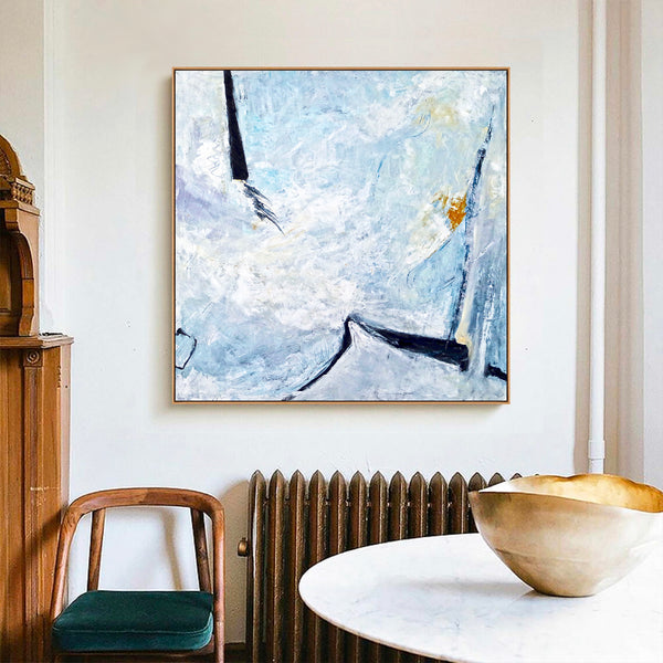 Abstract Painting – Original Wall Art – Large Oil & Acrylic Painting on Canvas – Modern Minimalist Contemporary Canvas Art – “Unspoken”