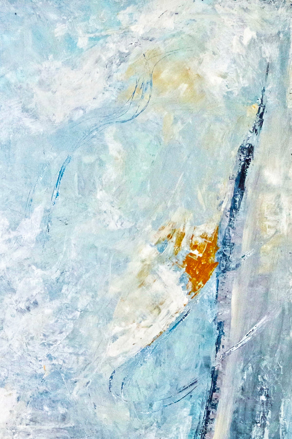Abstract Painting – Original Wall Art – Large Oil & Acrylic Painting on Canvas – Modern Minimalist Contemporary Canvas Art – “Unspoken”