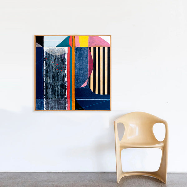 Geometric Abstract Painting - Oil & Acrylic on Canvas Wall Art – Ursa Major (24"x24")