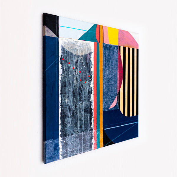 Geometric Abstract Painting - Oil & Acrylic on Canvas Wall Art – Ursa Major (24"x24")