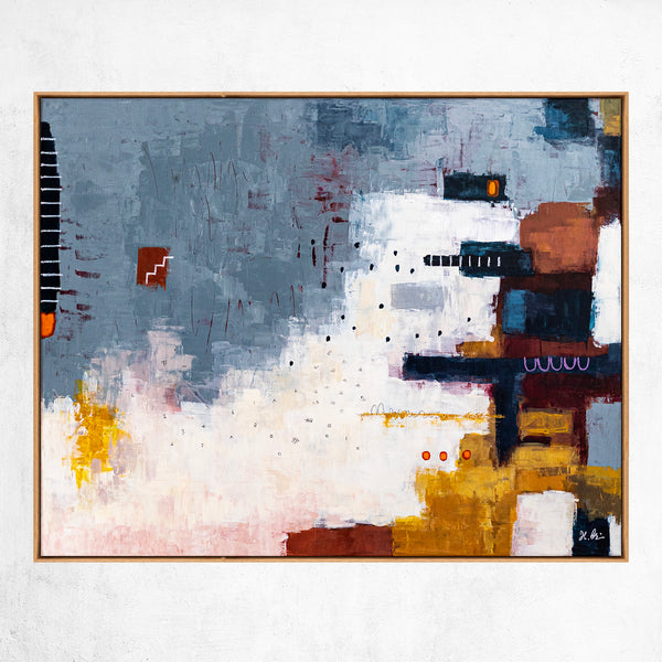 Large Abstract Minimalist Painting – Original Oil & Acrylic on Canvas – Warm Contemporary Wall Art – “Vacuitas Calida”