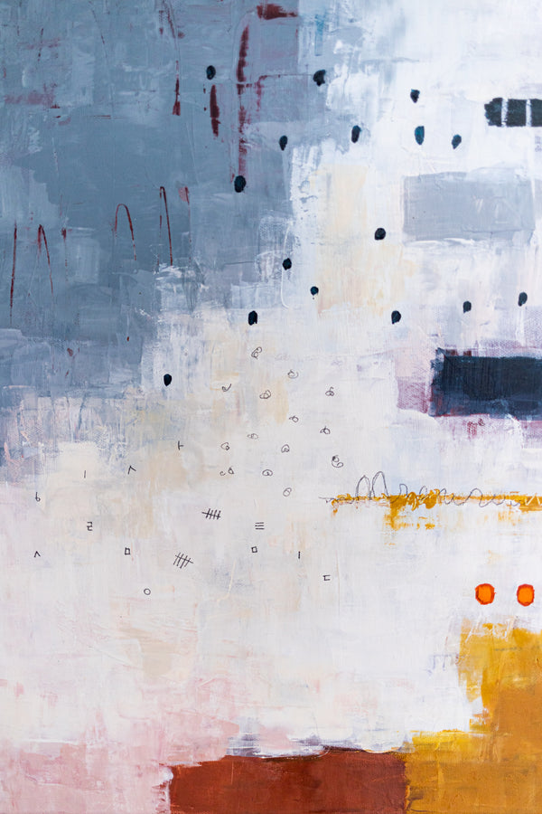 Large Abstract Minimalist Painting – Original Oil & Acrylic on Canvas – Warm Contemporary Wall Art – “Vacuitas Calida”