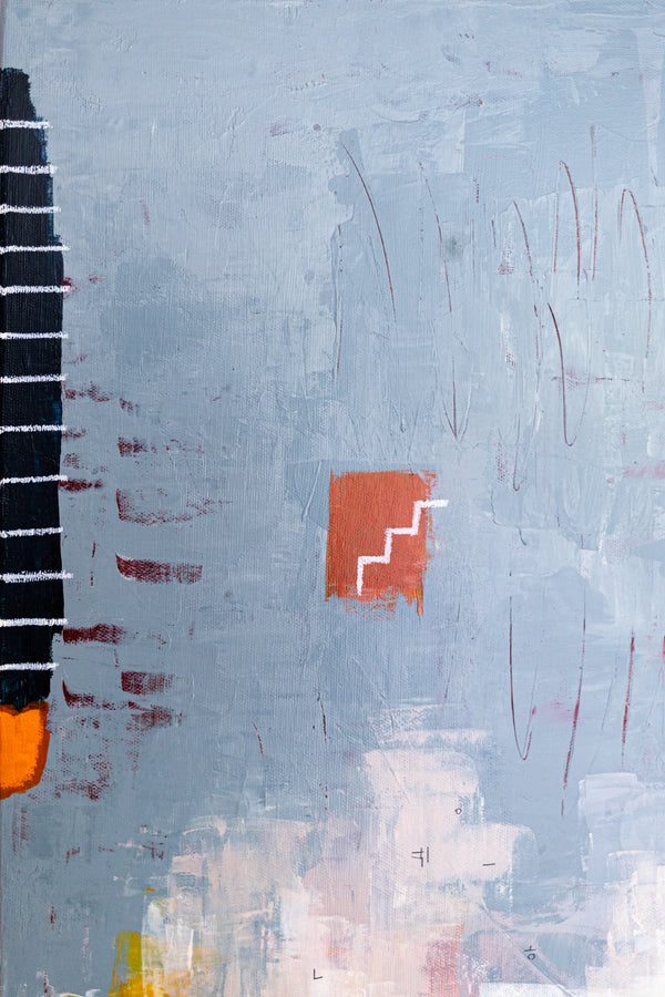 Large Abstract Minimalist Painting – Original Oil & Acrylic on Canvas – Warm Contemporary Wall Art – “Vacuitas Calida”