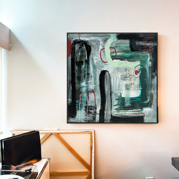 Abstract Painting Original, Expressionism in Modern Abstract Wall Art | Auditus (40"x40")