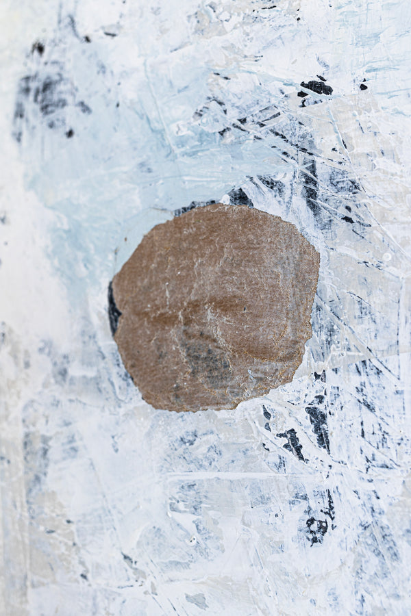 Journey to Truth in Black & White Original Abstract Painting, Modern Canvas Wall Art in Mixed Media Artwork | Verus (40"x40")