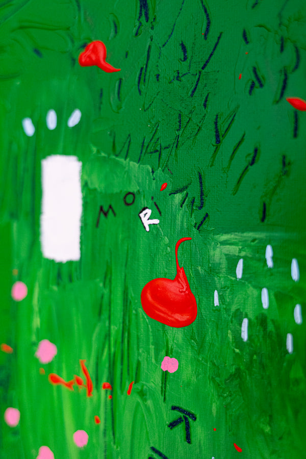 Abstract Painting - Original Wall Art – Oil & Acrylic on Canvas – Green Contemporary Modern Wall Art – Viridis Carus (20"x20" | 50x50cm)