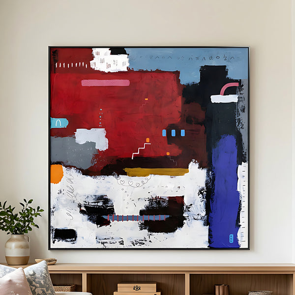 Abstract Wall Art — Bold Green Textured Original Oil Painting, Large Modern Statement Canvas — "Vis Virae"