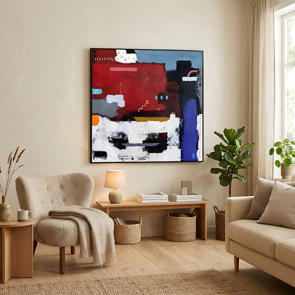 Abstract Wall Art — Bold Green Textured Original Oil Painting, Large Modern Statement Canvas — "Vis Virae"